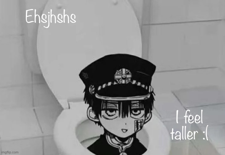 Hanako kun in Toilet | Ehsjhshs; I feel taller :( | image tagged in hanako kun in toilet | made w/ Imgflip meme maker