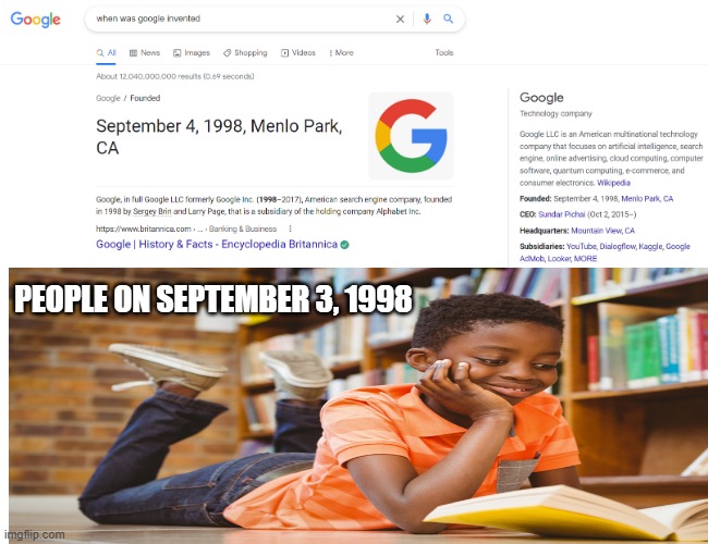 PEOPLE ON SEPTEMBER 3, 1998 | image tagged in google search | made w/ Imgflip meme maker