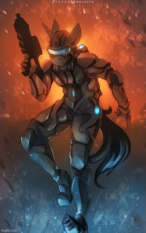 Furry power armor. Credit to FoxInShadow | made w/ Imgflip meme maker