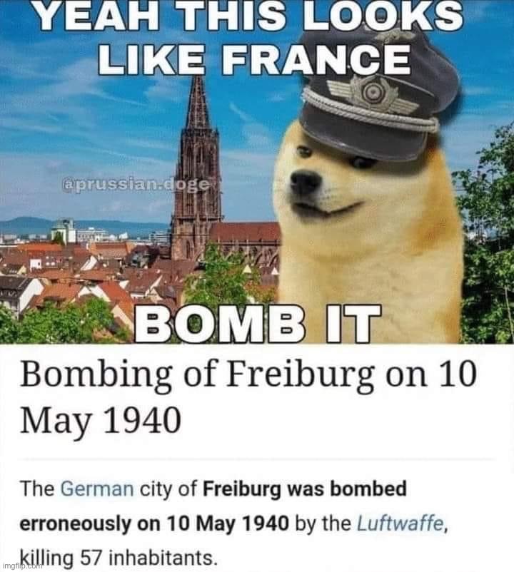 Bombing of Freiburg | image tagged in bombing of freiburg | made w/ Imgflip meme maker