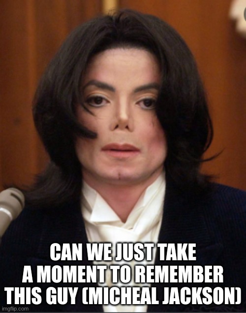 micheal | CAN WE JUST TAKE A MOMENT TO REMEMBER THIS GUY (MICHEAL JACKSON) | image tagged in funny | made w/ Imgflip meme maker