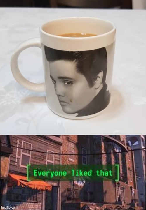 she spilled her coffee and the picture is crying | image tagged in everyone liked that | made w/ Imgflip meme maker