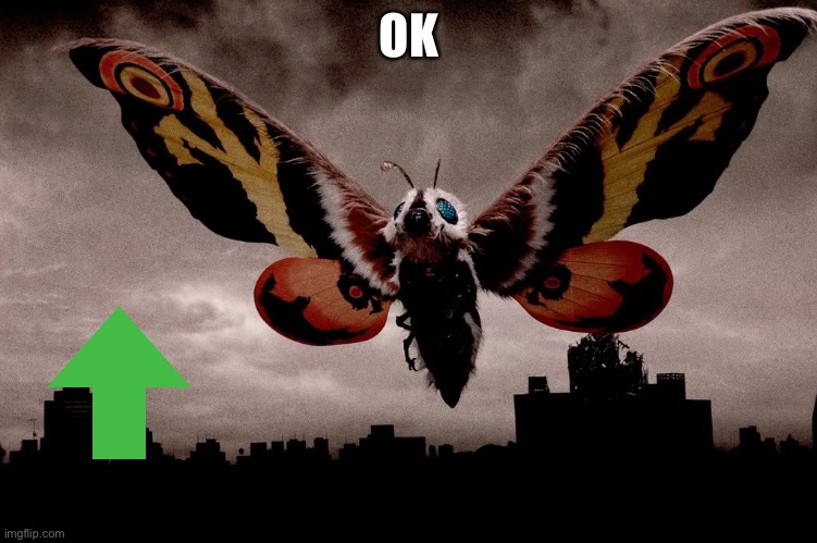 Mothra | OK | image tagged in mothra | made w/ Imgflip meme maker