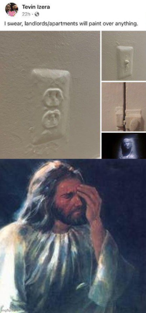 Yeah, truly a failure | image tagged in jesus facepalm,you had one job,paint,painting,memes,meme | made w/ Imgflip meme maker