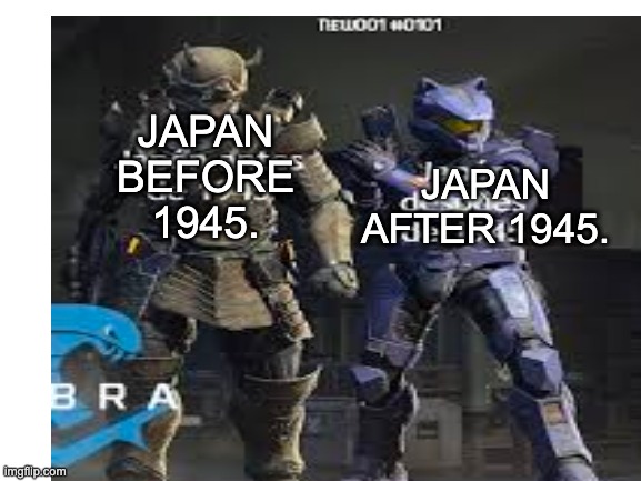 Japan before and after oversimplified | JAPAN BEFORE 1945. JAPAN AFTER 1945. | made w/ Imgflip meme maker