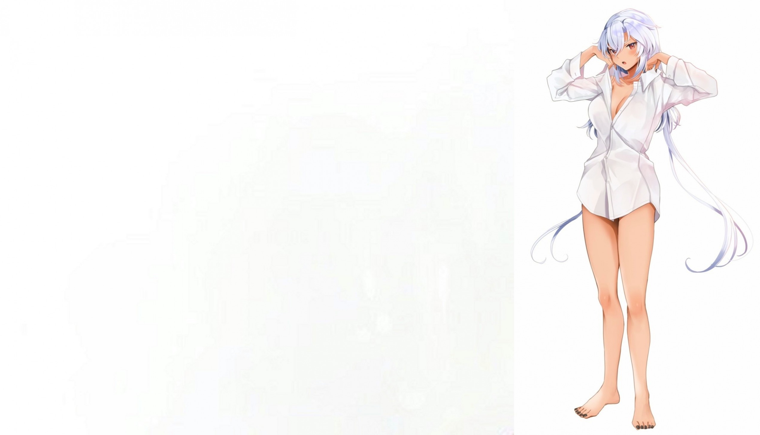 Hot anime girl in dress shirt Blank Template - Imgflip