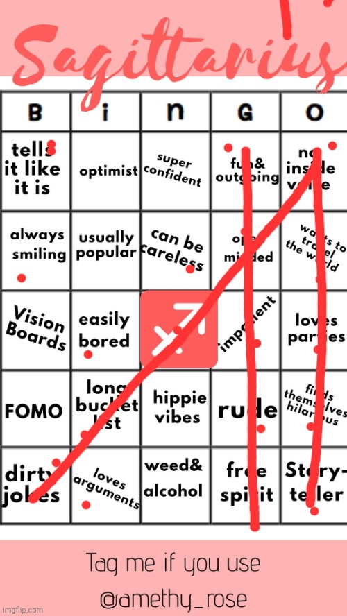 :D | image tagged in sagittarius official bingo | made w/ Imgflip meme maker