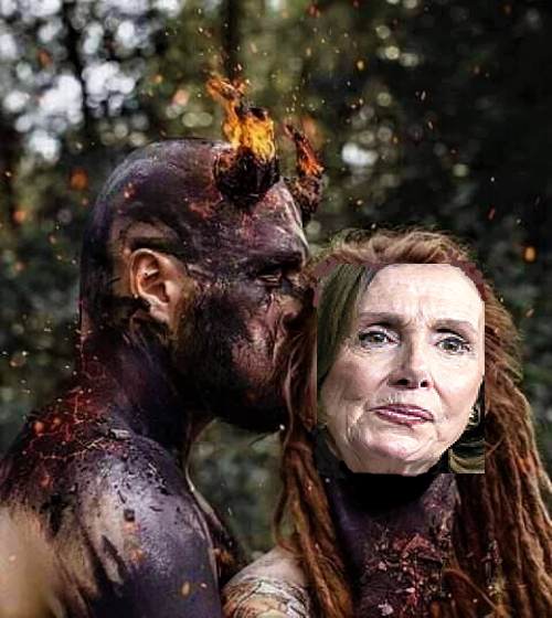 The Devil and Pelosi Blank Meme Template