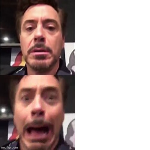 Robert Downey Jr. Screaming Blank Meme Template