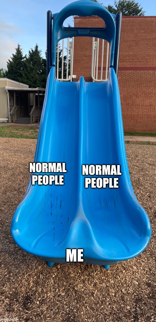 Split Decisions | NORMAL PEOPLE; NORMAL PEOPLE; ME | image tagged in split decisions | made w/ Imgflip meme maker