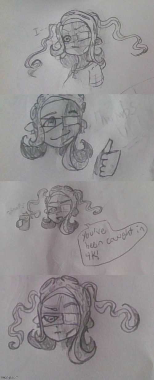 art | image tagged in 401 i--,401 thumbs up wip,caught in 4k but it's 401,401 eyebrow raise | made w/ Imgflip meme maker