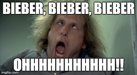 Bieber joins the Dumb & Dumber ranks...LOL!! | BIEBER, BIEBER, BIEBER OHHHHHHHHHHH!! | image tagged in memes,scary harry | made w/ Imgflip meme maker