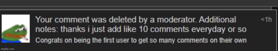 Why did you delete the comment tho? | made w/ Imgflip meme maker