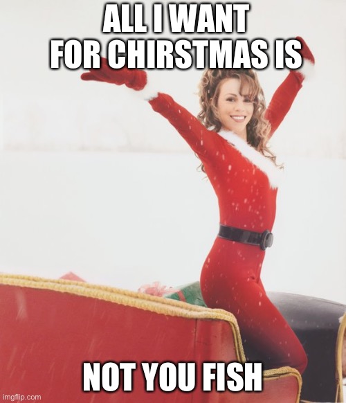 Haha | ALL I WANT FOR CHIRSTMAS IS; NOT YOU FISH | image tagged in walmart | made w/ Imgflip meme maker