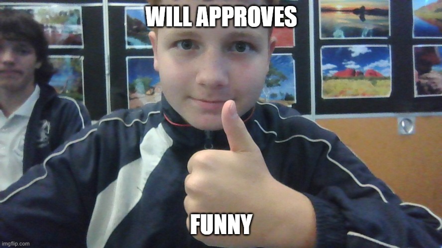 funny | WILL APPROVES; FUNNY | image tagged in funny | made w/ Imgflip meme maker