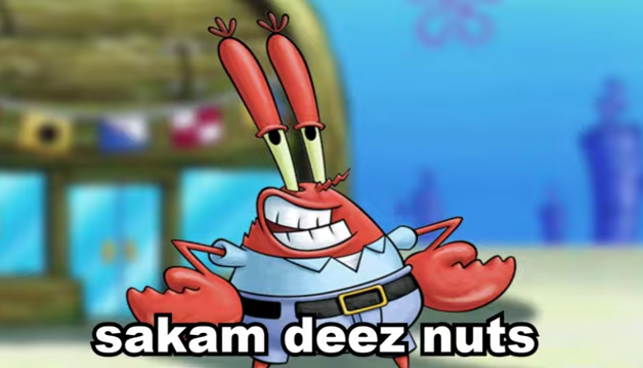 Mr. Krabs Deez nuts Blank Meme Template