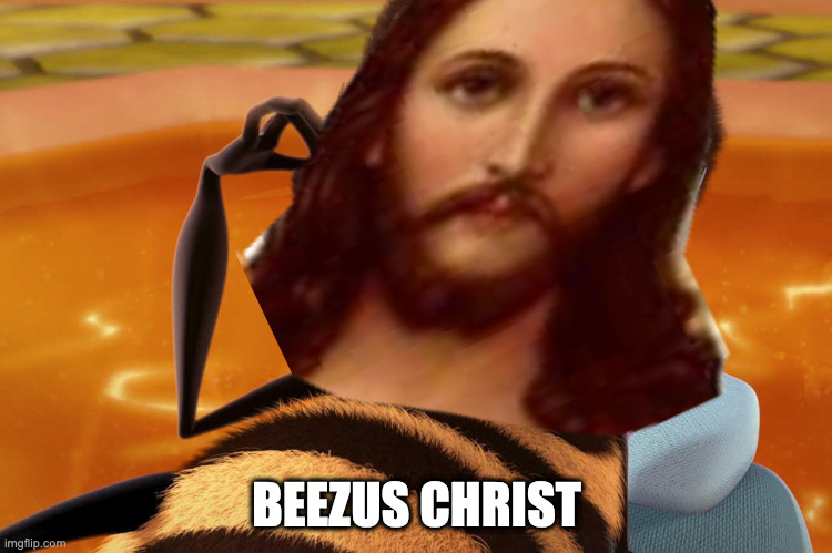 Buz Buz Buz Buz Buzzefix | BEEZUS CHRIST | image tagged in pun,what am i doing with my life,no really question mark | made w/ Imgflip meme maker