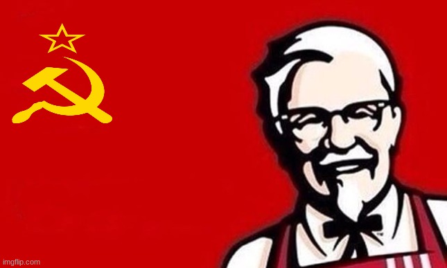 soviet kfc aka our kfc | image tagged in red kfc blank | made w/ Imgflip meme maker