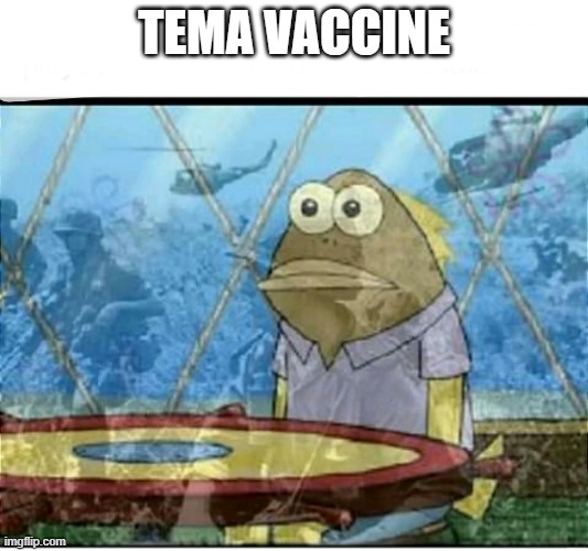 SpongeBob Fish Vietnam Flashback | TEMA VACCINE | image tagged in spongebob fish vietnam flashback | made w/ Imgflip meme maker