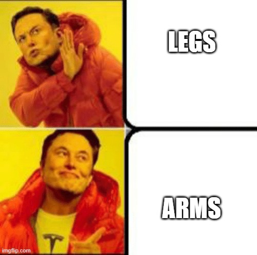 Drake elon | LEGS; ARMS | image tagged in drake elon,SpaceXMasterrace | made w/ Imgflip meme maker