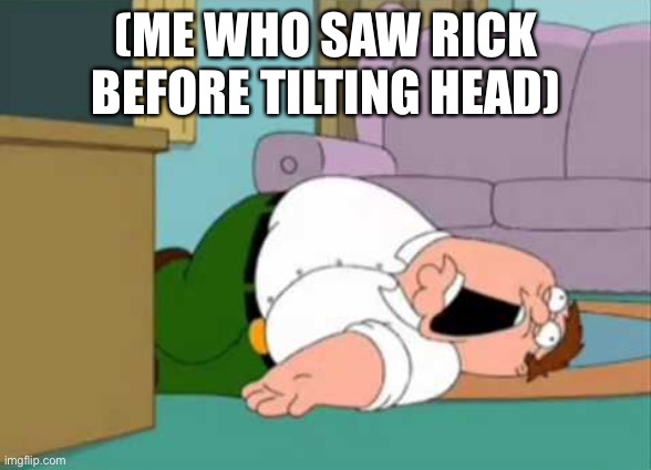Dead Peter Griffin | (ME WHO SAW RICK BEFORE TILTING HEAD) | image tagged in dead peter griffin | made w/ Imgflip meme maker