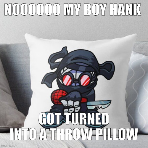 NOOOOOO MY BOY HANK; GOT TURNED INTO A THROW PILLOW | made w/ Imgflip meme maker