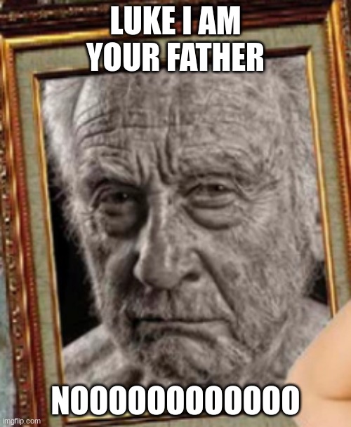 LUKE I AM YOUR FATHER; NOOOOOOOOOOOO | image tagged in old man | made w/ Imgflip meme maker