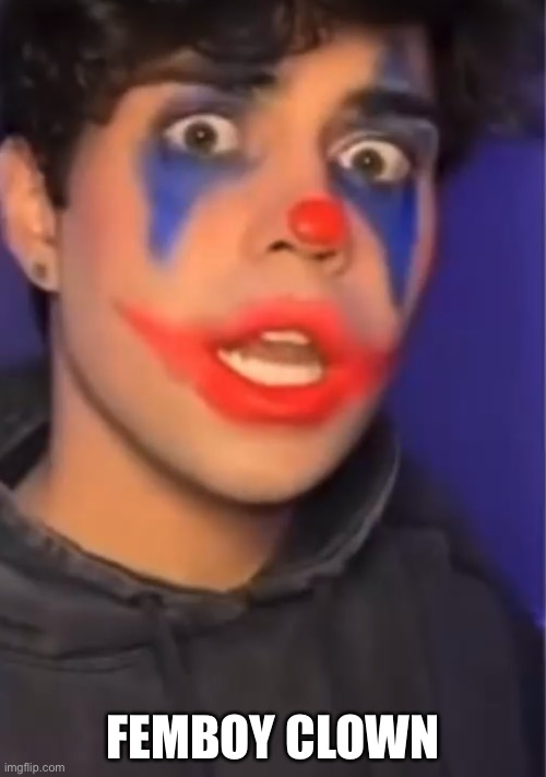 Femboy clown | FEMBOY CLOWN | image tagged in femboy clown | made w/ Imgflip meme maker