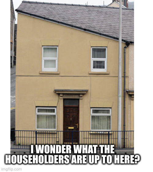 I WONDER WHAT THE HOUSEHOLDERS ARE UP TO HERE? | image tagged in blank white template | made w/ Imgflip meme maker