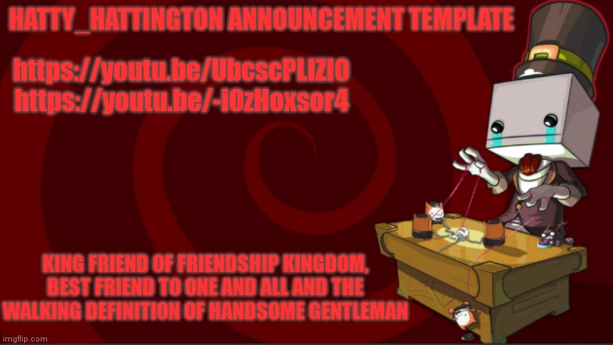 I found the perfect songs for people who ship real life people | https://youtu.be/UbcscPLlZI0
https://youtu.be/-iOzHoxsor4 | image tagged in hatty_hattington announcement template v3 | made w/ Imgflip meme maker
