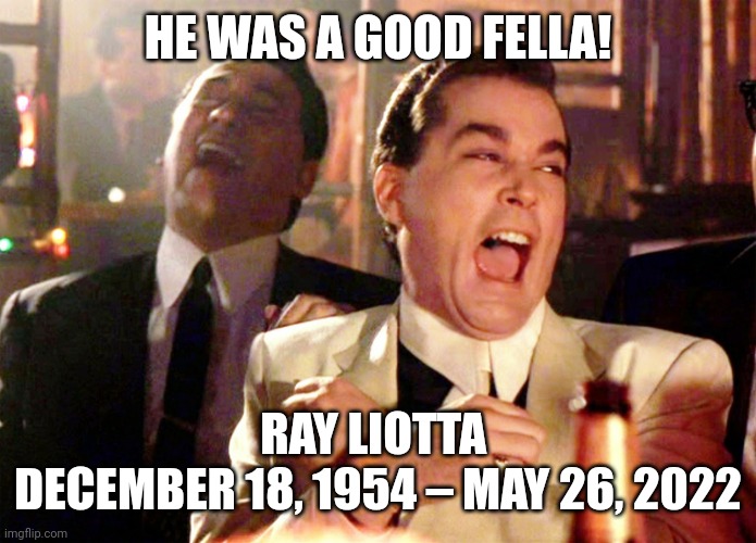 Good Fellas Hilarious Meme | HE WAS A GOOD FELLA! RAY LIOTTA 
DECEMBER 18, 1954 – MAY 26, 2022 | image tagged in memes,good fellas hilarious | made w/ Imgflip meme maker
