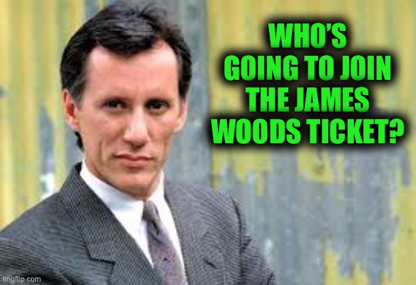 With the very very few user left | WHO’S GOING TO JOIN THE JAMES WOODS TICKET? | made w/ Imgflip meme maker