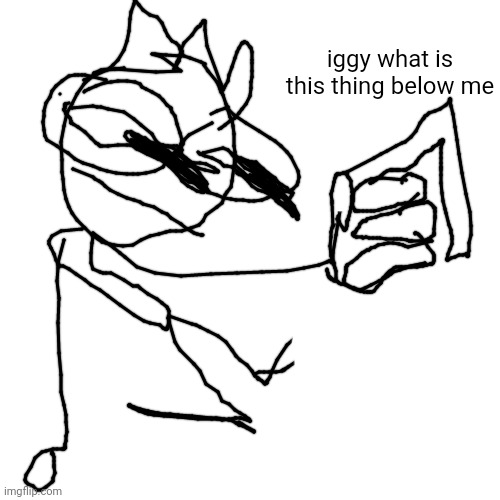 Blank Transparent Square Meme | iggy what is this thing below me | image tagged in memes,blank transparent square | made w/ Imgflip meme maker