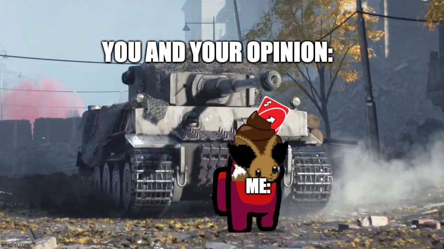 Tiger 237 | ME: YOU AND YOUR OPINION: | image tagged in tiger 237 | made w/ Imgflip meme maker