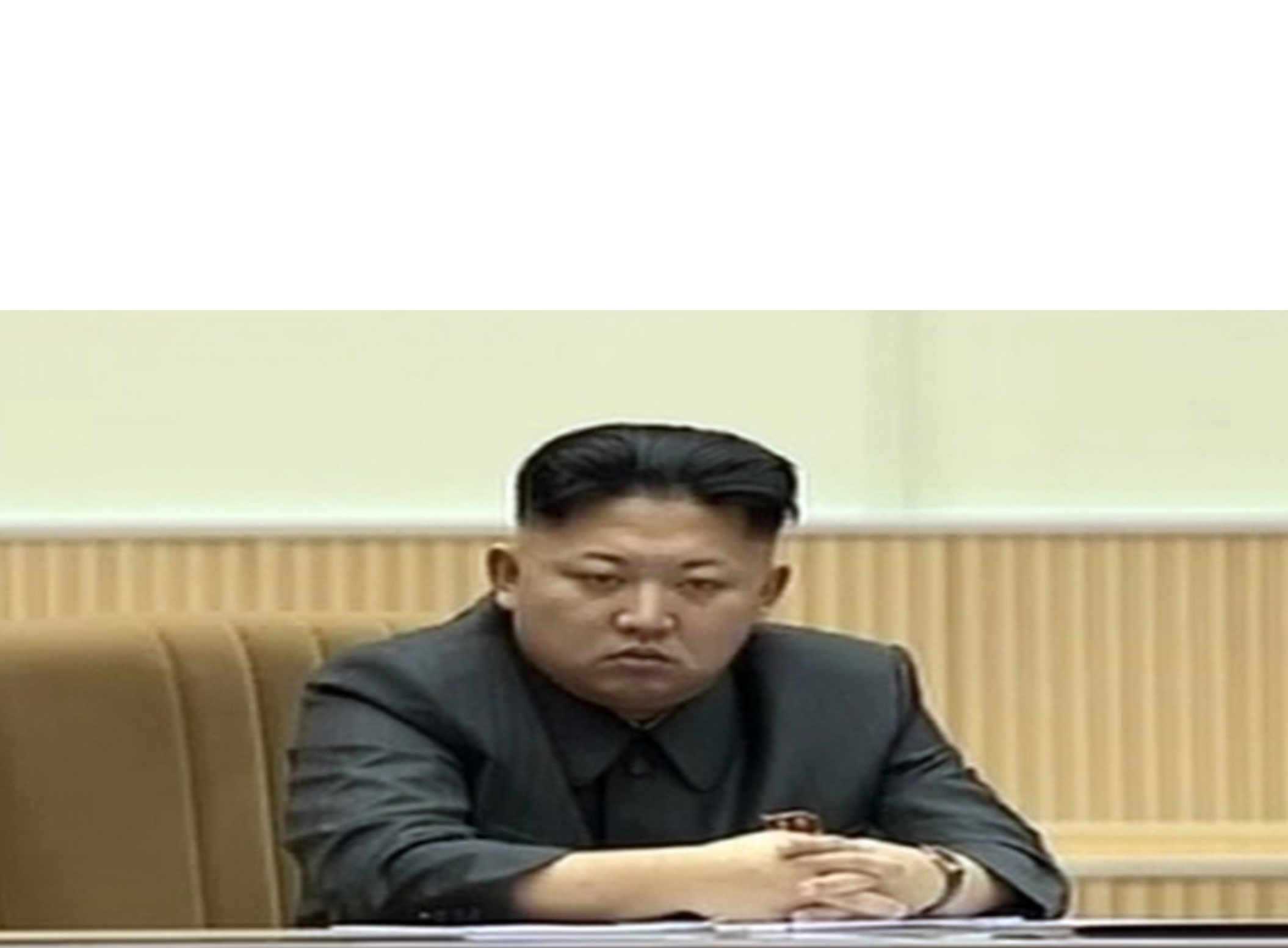 High Quality Kim Jong-Un is not happy Blank Meme Template