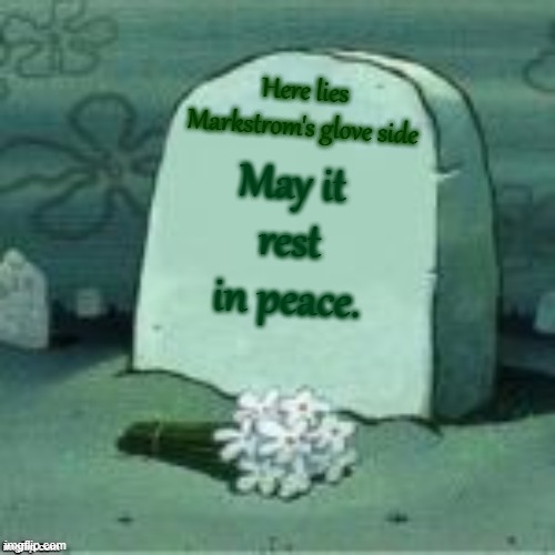 Here Lies X | Here lies Markstrom's glove side; May it rest in peace. | image tagged in here lies x,canucks | made w/ Imgflip meme maker