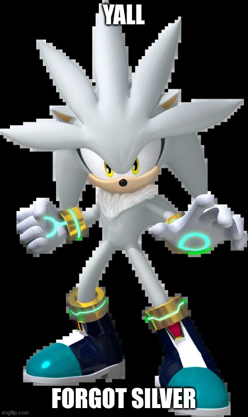 Silver the Hedgehog | YALL FORGOT SILVER | image tagged in silver the hedgehog | made w/ Imgflip meme maker