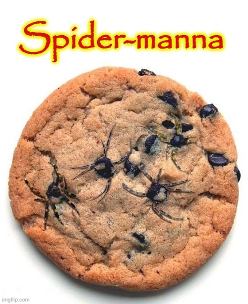 Web Food | Spider-manna | image tagged in spiderman sandwich | made w/ Imgflip meme maker