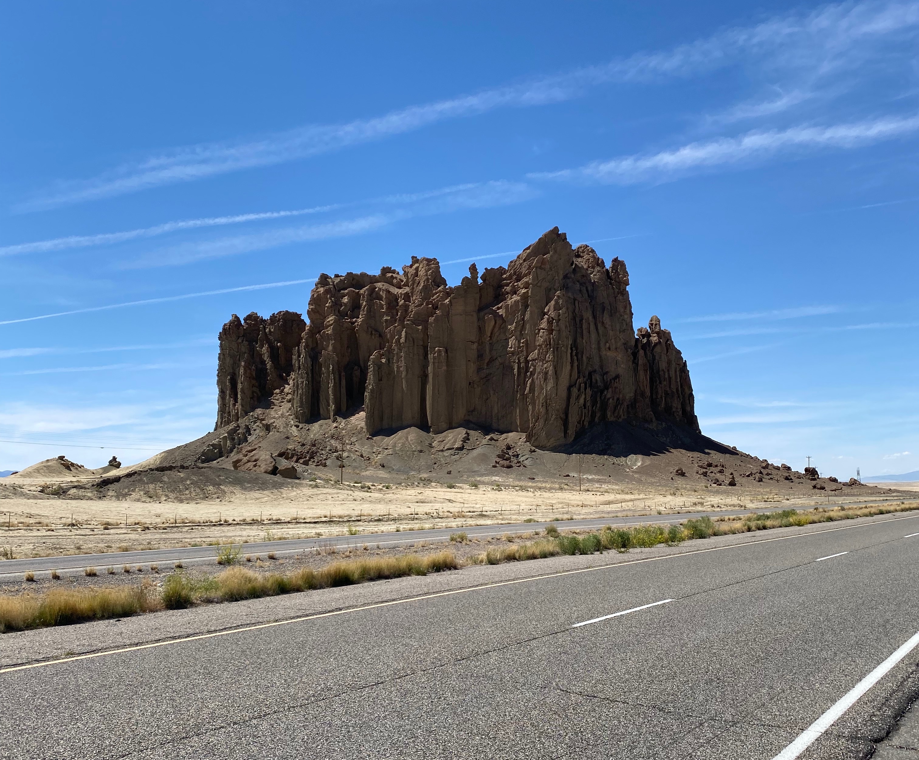 Rock formation near Shiprock, NM 5/26/22 | made w/ Imgflip meme maker