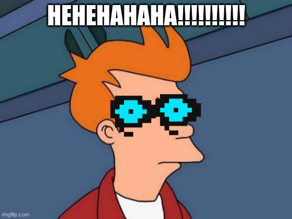 hehehahahahahahaha | HEHEHAHAHA!!!!!!!!!! | image tagged in memes,futurama fry | made w/ Imgflip meme maker