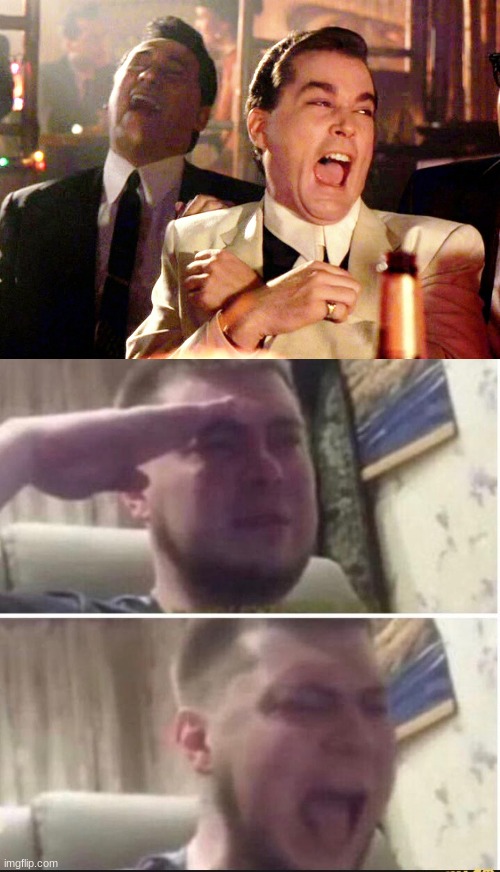 RIP Ray Liotta | image tagged in memes,good fellas hilarious,crying salute | made w/ Imgflip meme maker