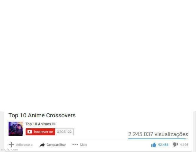 Top 10 Anime Crossovers | image tagged in top 10 anime crossovers | made w/ Imgflip meme maker