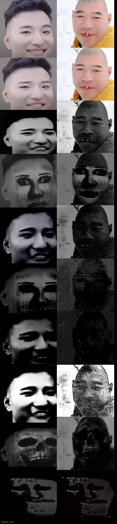 superidol and eggman becoming uncanny | image tagged in super idol becoming uncanny | made w/ Imgflip meme maker