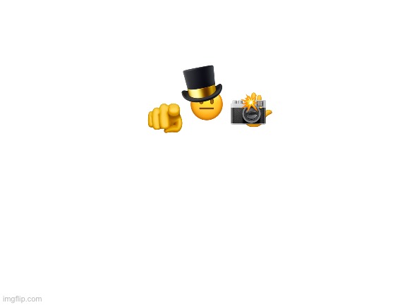 Blank White Template | 🎩; 📸; ✋; 🫵; 🤨 | image tagged in blank white template | made w/ Imgflip meme maker