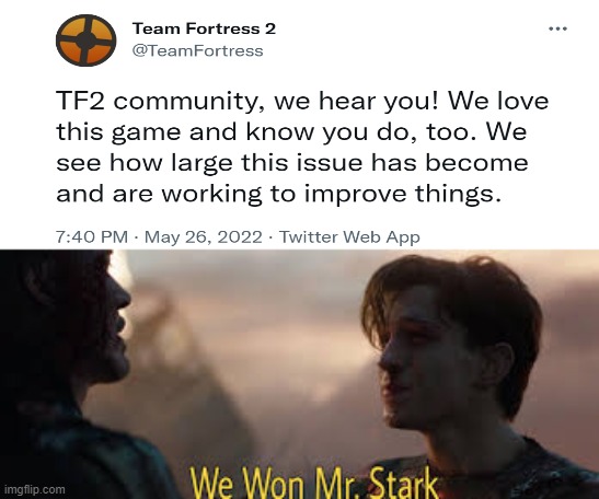 we did it boy's | image tagged in we won mr stark | made w/ Imgflip meme maker