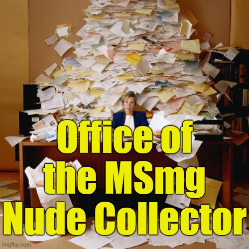 . | Office of the MSmg Nude Collector | image tagged in nar | made w/ Imgflip meme maker