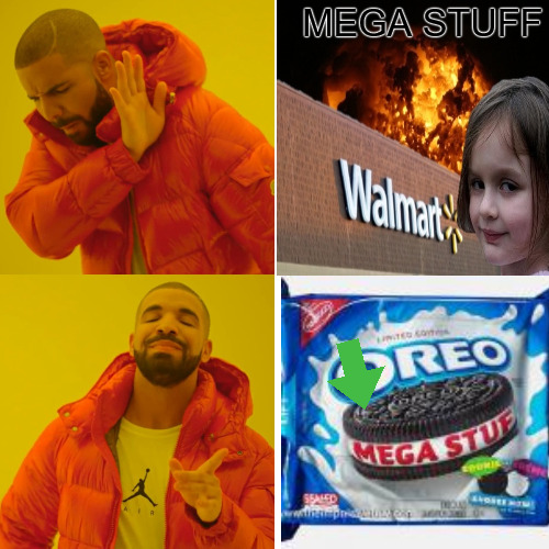 THEY SELL EVERYTHING | MEGA STUFF | image tagged in memes,drake hotline bling | made w/ Imgflip meme maker