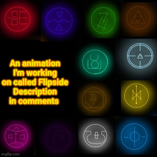 Just a thing I was gonna do(Furry related cuz- Monsters) | An animation I'm working on called Flipside
Description in comments | image tagged in memes,blank transparent square | made w/ Imgflip meme maker
