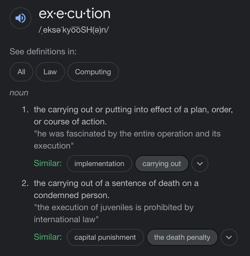 Execution definition Blank Meme Template