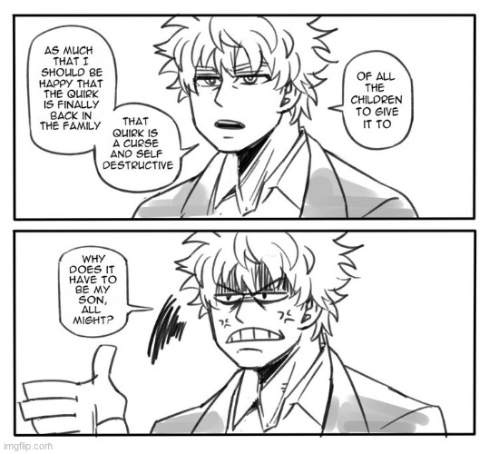 Dad For One Au, not mine, but still funny. | image tagged in mha,small,comics | made w/ Imgflip meme maker